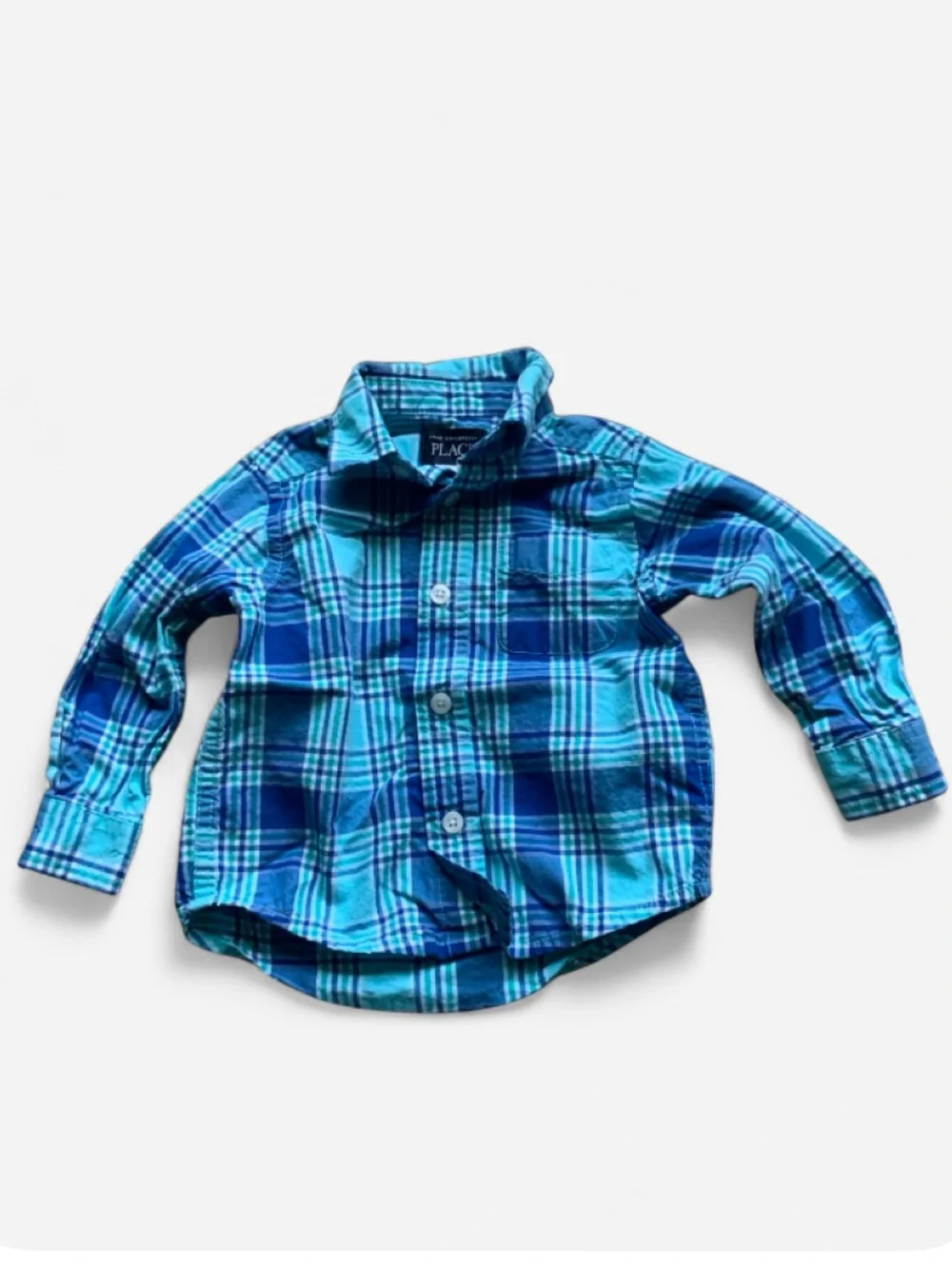 The Children's Place LS Plaid Button-Down Shirt Baby Boys 12-18M